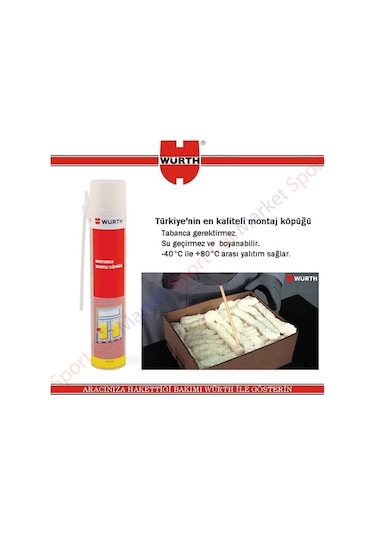 Würth Hortumlu Montaj Köpüğü 750ML
