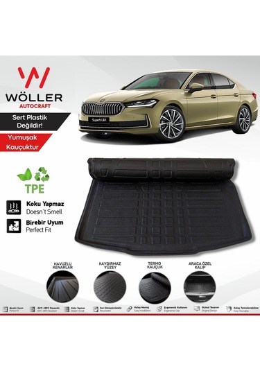 Skoda Superb Bagaj Havuzu 2024 Sonrası 3d Wöller Ultraflex Esnek