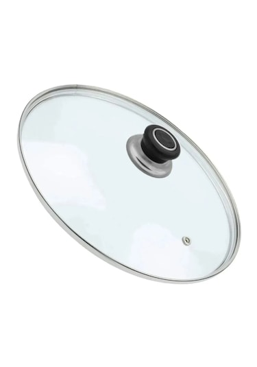 Esivitalia Tencere Sahan Tava Cam Kapağı Buhar Delikli Kapak 20 Cm Siyah Tut