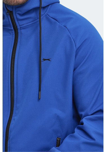 Slazenger Rangı Erkek Kapüşonlu Saks Mavi Mont & Kaban Saks Mavi