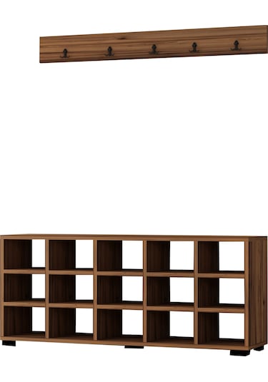Ay001 Talu Askılı Ayakkabılık Sandık Ceviz