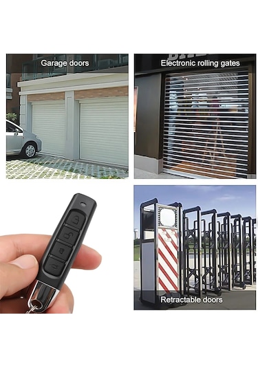 Kebidu Garaj Kapısı Kapı Uzaktan Kumandası 433mhz Otomatik Çift Kopya Uzaktan 4 Black Abcd