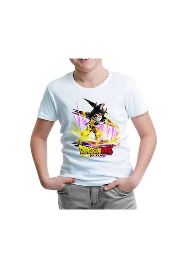 Dragon Ball Daima Yıldız Beyaz Çocuk Tshirt 001