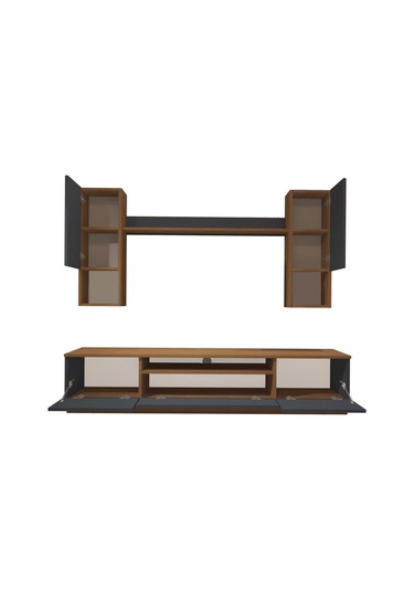 Decoraktiv Trio 5das Mdf Tv Ünitesi Tv Sehpası Ceviz - Antrasit