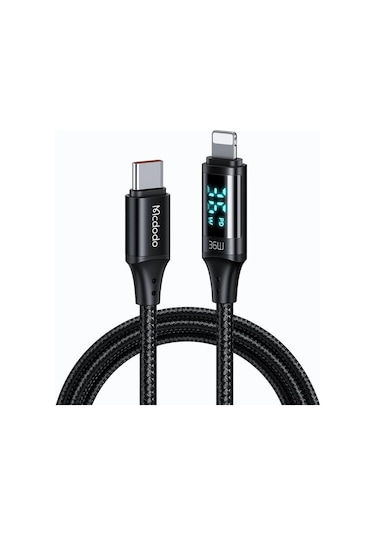 Mcdodo CA-1030 36 W Type-C To Lightning Dijital Göstergeli Data Şarj Kablosu