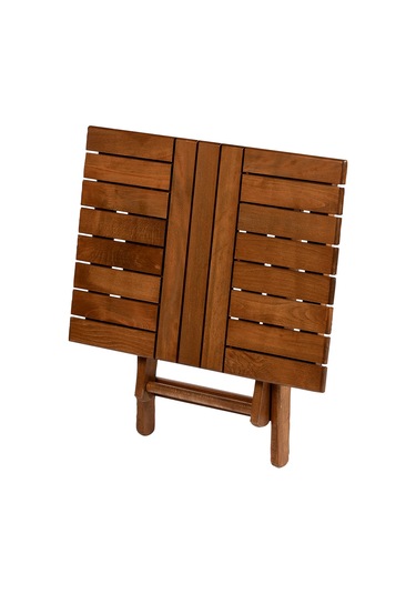 Bahçeme Kaş 50X70 Katlanır Ahşap Bahçe Balkon Sehpası-