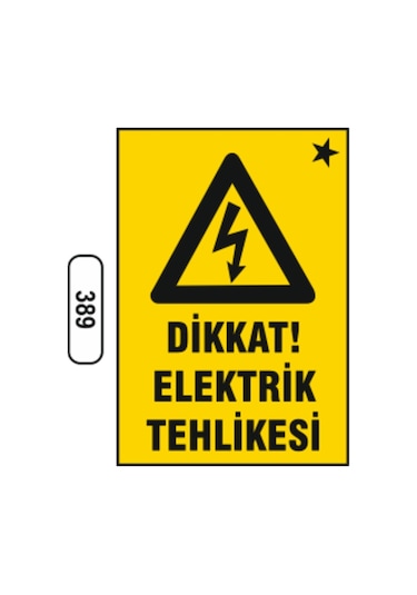 Dikkat Elektrik Tehlikesi Uyarı Ikaz Levhası (499737740)