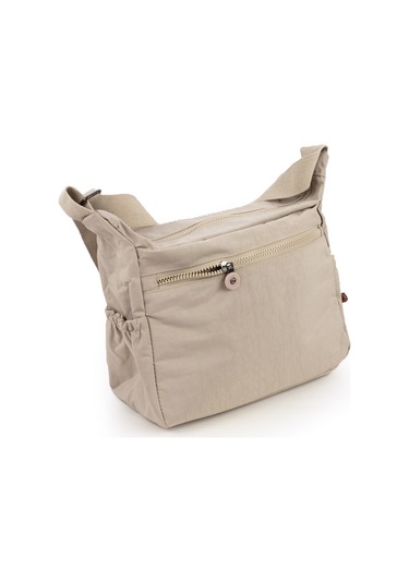 Krinkıl / Klinkır Su Geçirmez Kumaş Çok Gözlü Çapraz Kol Ve Omuz Postacı Çantası Taş Rengi 5835 Taş