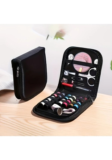 Dashanshop 27 Parça Siyah Seyahat Dikiş Seti İğne İplik Makas Aksesuar