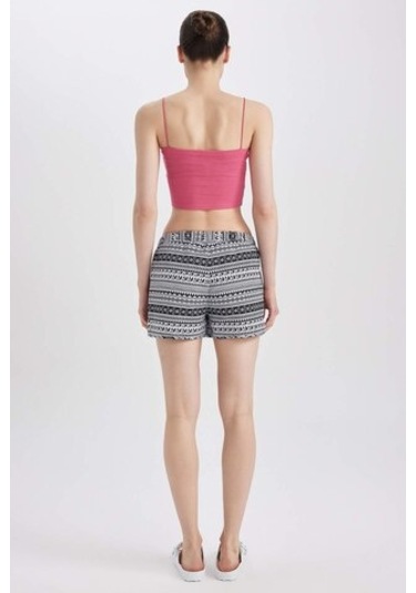 Defacto Fall İn Love Regular Fit Etnik Desenli Deniz Şortu T5232az23smbk27 Siyah