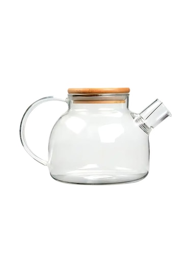 Bambu Kapaklı Borosilikat Cam Demlik 1000ml Royaleks-cm-2000 Çok Renkli