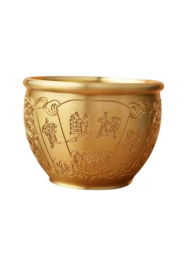 Opulentliving Suntek Hazine Kavanozu, Pirinç Sanat Heykel, 11.8cmx9cm, Ofis-ev Dekorasyonu, Hediyelik 11.8cmx9cm