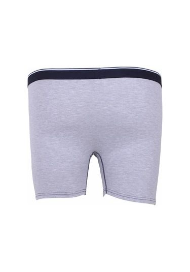 Starbattal Erkek Büyük Beden Likralı Uzun Paça Boxer 11906 Grı Melanj - Grı Melanj