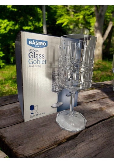 Kırılmaz Kadeh Bardak 350 Ml Kokteyl Ve Şarap Kadehi 1 Adet Şeffaf