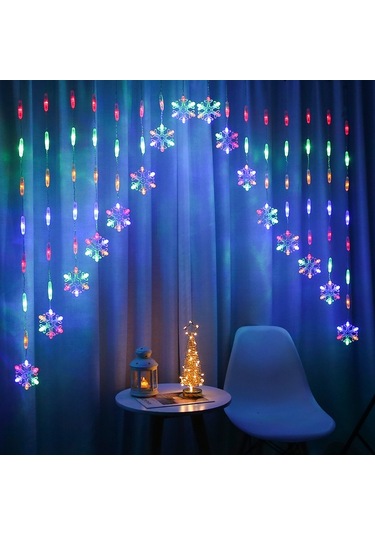 Led Ters V Kar Tanesi Beş Yıldızlı Dekoratif Işıklar Noel Su Geçirmez Dize Işıklar, Ab Tak Renkli Işık Diğer