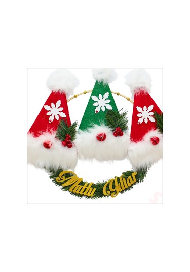 Yılbaşı Mutlu Yıllar 50cm Lüks Kapı Çelengi