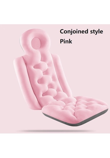 Pembe Banyo Kaynağı Su Geçirmez Kaymaz Spa Banyo Pedi Tam Vücut Küvet Minderi Banyo Yastığı M