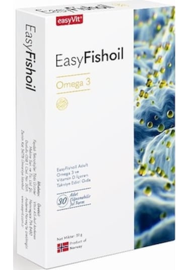 EasyFishoil Omega3 Yetişkin Çiğnenebilir Form 30 Adet