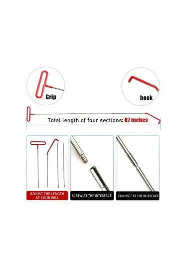 Elmpaly 14 Parça Araç Çantası Uzun Tutamaklı Pompa Hava Yastığı Acil Yol Yardım Seti