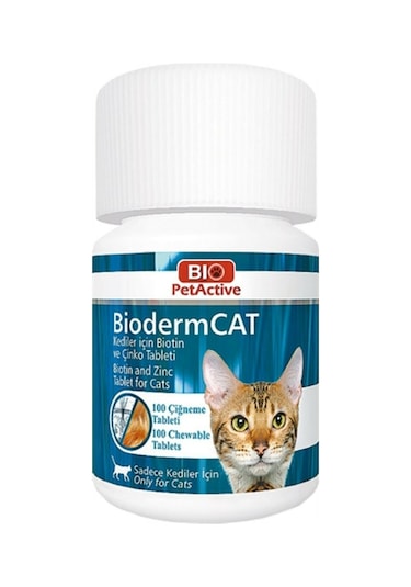 Bio Petactive Tüy Dökülmesini Azaltan Kedi Vitamini Tableti 100'lü