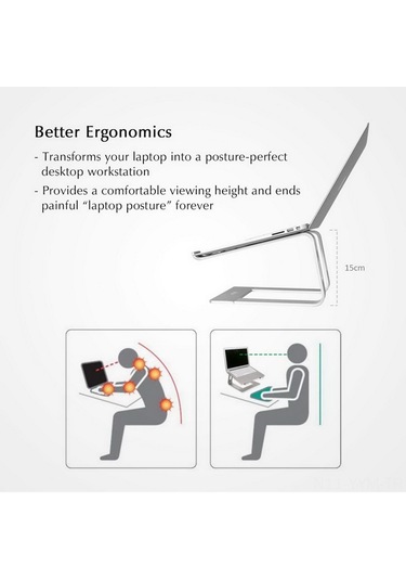 Dizüstü Bilgisayar Standı, Taşınabilir Kaymaz Tutucu, Ev Ofisi Günlük Kullanım İçin Öğrenci GÜMÜŞ