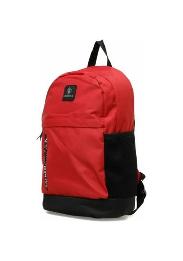 Lumberjack Olıver Sıyah Unisex Sırt Çantası Okul Çantası Laptop Bölmeli Kırmızı - Kırmızı