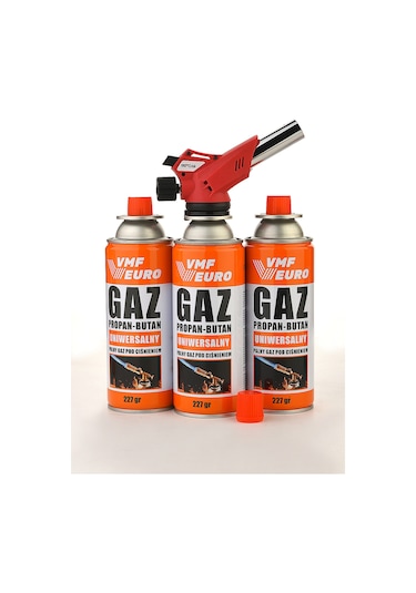 Remtas Vmf Eurogaz Kamp Ocak Gazı Kartuş Pürmüz Seti Pro 4'lü Kırmızı