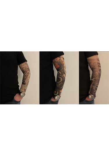Giyilebilir Dövme 3 Çift 6 Adet Kol Çorap Dövmesi Sleeve Tattoo Set26