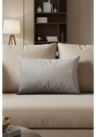 Sezyon Yuna Desenli 30x50 Gri Kırlent Kılıfı Gri