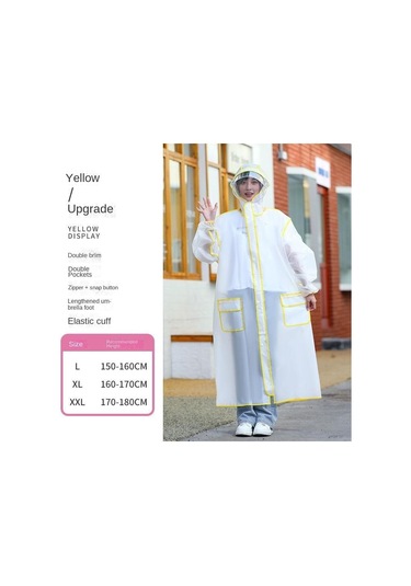 Erkekler Ve Kadınlar İçin Yeni Yağmurluklar Yağmur Fırtınası Kalınlaşmış Uzun Tam Vücut Yetişkin Bisiklet Yürüyüş Elektrikli Araç Yağmur Panço Sarı