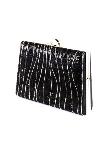 Taşlı Siyah Abiye Çanta Clutch Siyah Taşlı Gece Çantası Abiye Çanta Siyah Abiye Çantası