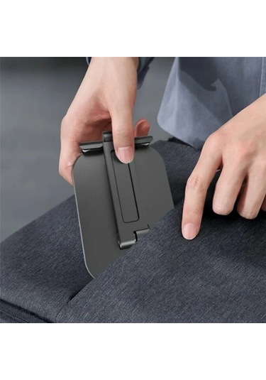 Kademeli Katlanabilir Masaüstü Telefon Tablet Standı Siyah