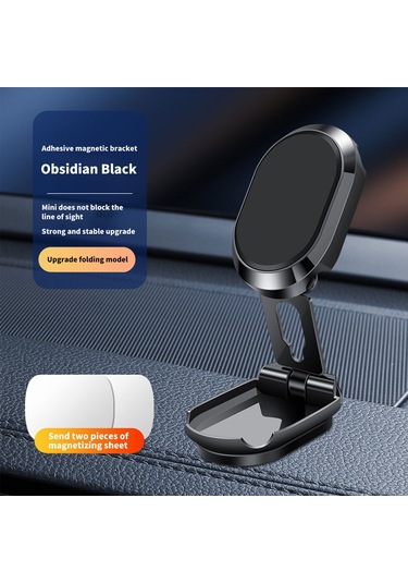 Yifomall Aracı Telefon Navigasyon Stantı: Evrensel Uyumlu, Çift Katlı Katlanabilir, Magnetik Tutma, 360 Döner, Görünümü Engellemeyen,气质银