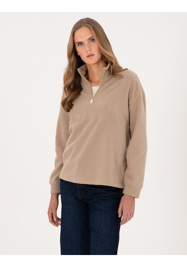 Pierre Cardin Kadın Bej Sweatshirt 50314954-vr011 Bej