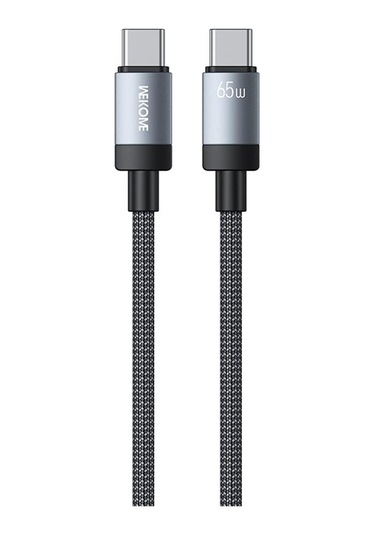 Wk Wdc-98 Kingkong Ruike Serisi 65w Usb-c / Tip-c Usb-c / Tip-c Örgülü Şarj Veri Kablosu, Uzunluk: 1m Siyah