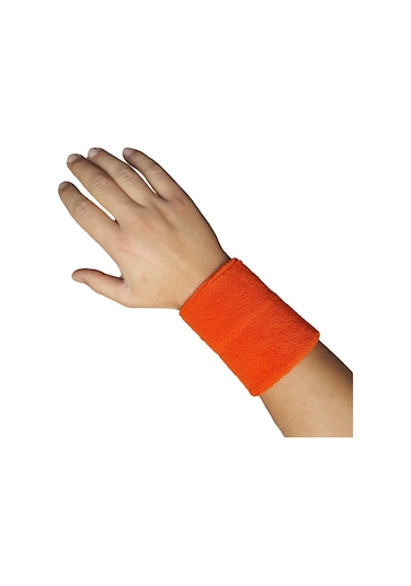 Sporcu Havlu El Bilekliği Ekonomik Bileklik (Ter Silme Bilekliği) Turuncu