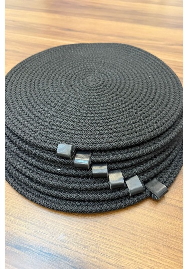 6 Adet Jüt Supla / Amerikan Servis Lux Sunum Tabak Altlığı Antrasit