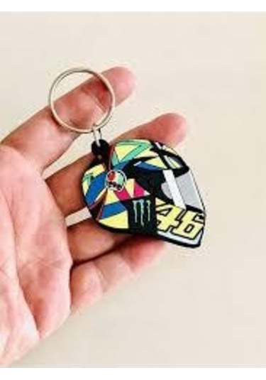 Yeşil Kask Motosiklet Kask Anahtarlık Ktm Motorcu Anahtarlık Açık Gri