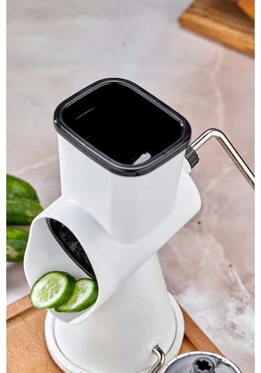 Cooker Paslanmaz Çelik Çevirmeli Rende Kollu Sebze Doğrayıcı Ckr3380-siyah Siyah