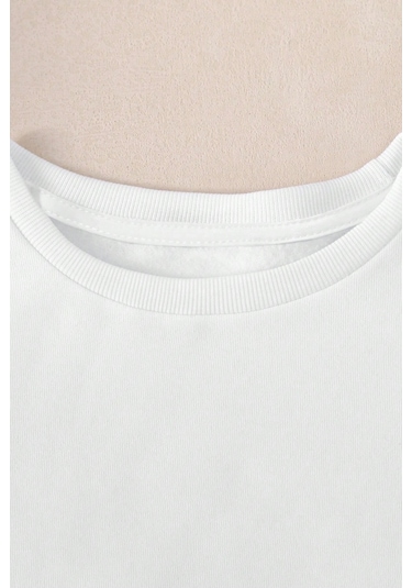 Modagen Unisex 3'lü Siyah Beyaz Gri Bisiklet Yaka Oversize Sweatshirt Siyah Beyaz Gri