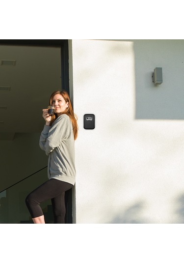 Kosona Kilit Saklama Kutusu, 4 Basamaklı Kombinasyonlu, Alüminyum, Güvenli Anahtar Depolama, Siyah Ks017 Diğer