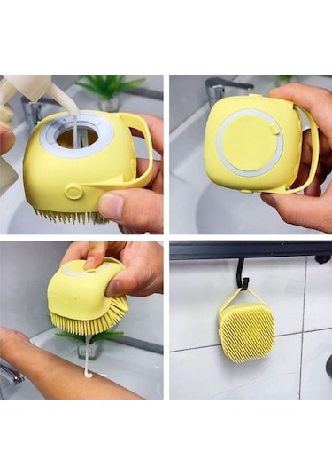 Çok Amaçlı Hazneli Fırça Kese Lif Masaj Aleti