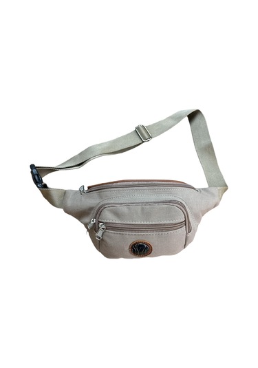 Monte Lui Unisex Kanvas Kumaş Bel Ve Çapraz Çanta Bej