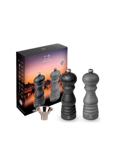 Peugeot 097scr43278 Graphite Light Duo Paris Karabiber Ve Tuz Değirmeni 18 Cm Ahşap - Gri