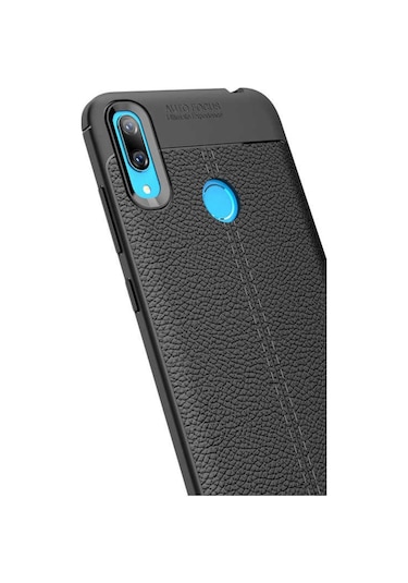 Huawei Y7 Prime 2019 Kilif Deri Tarzi Niss Silikon Case 357682757