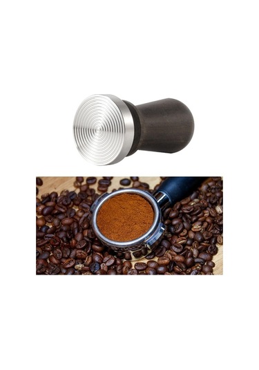 Maoyaya Suntek Kalibre Ed. Espresso Tamper, Paslanmaz Çelik, 51mm, Koyu Kahverengi Küçük Boy 51 Mm Koyu Kahve