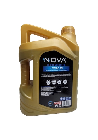 Nova 10W-60 Tam Sentetik Motor Yağı 4 L