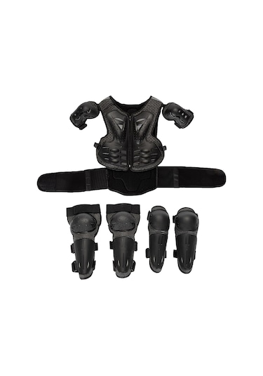 Suntek Çocuklar İçin Motosiklet Zırh Takım Diz Dirsek Göğüs Sırt Koruyucu Pedleri