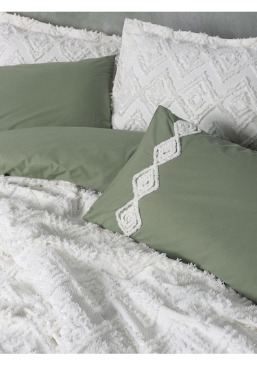 Cotton Box Limi Çift Kişilik Yatak Örtülü Nevresim Takımı Luke Krem