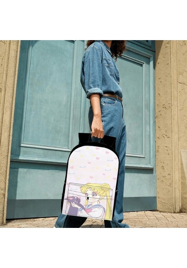 Trendooze Uygun, Siyah Siyah Sırt Seyahat, Sailor Organizasyon Moon Kawaii Karikatür, İş İnç İle, İçin, Genç, Dizüstü Çoklu Cf69 Çantası, Çalışması Bölmeleri Bilgisayara 15.6 Oh Siyah